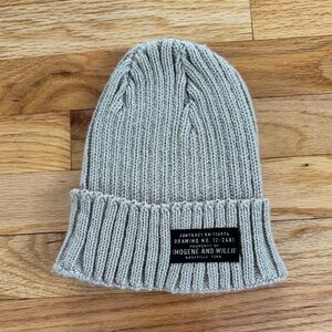 Imogene & Willie Oatmeal Ribbed Knit Watch Cap Beanie Hat